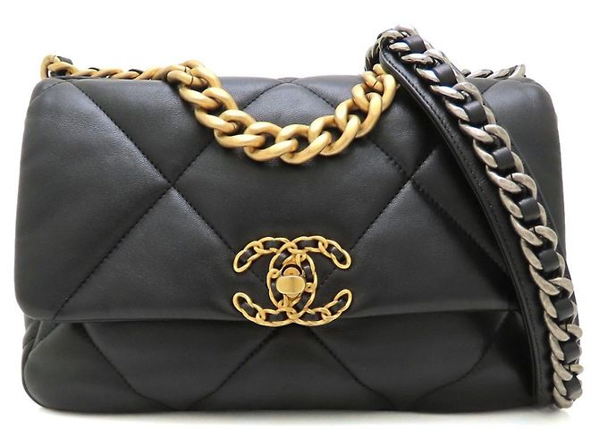 Borsa a tracolla Chanel 19 Nero - vista 2