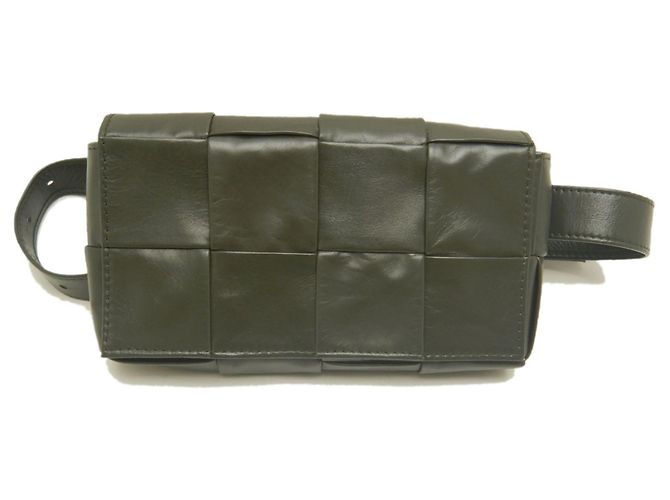 Borsone da vita Bottega Veneta Cassette Maxi Intrecciato Cachi - vista 2
