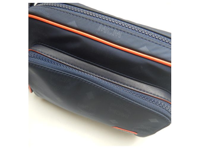 Borsa Crossbody MCM Visetos Blu navy - vista 11