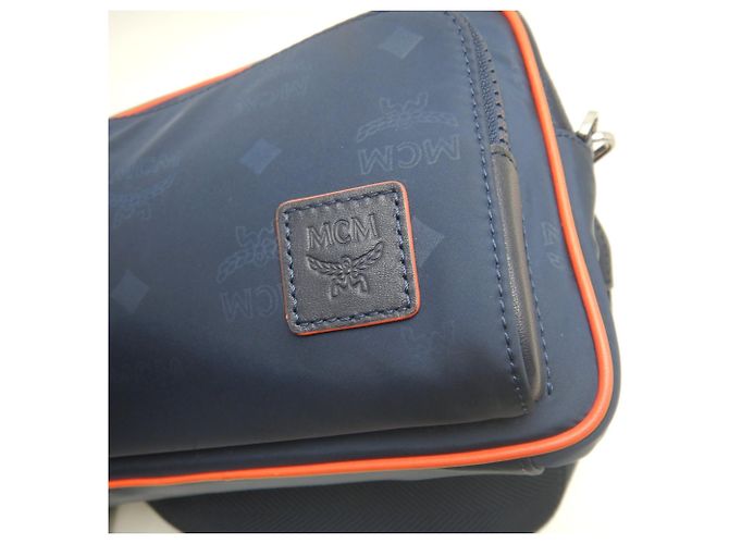 Borsa Crossbody MCM Visetos Blu navy - vista 13