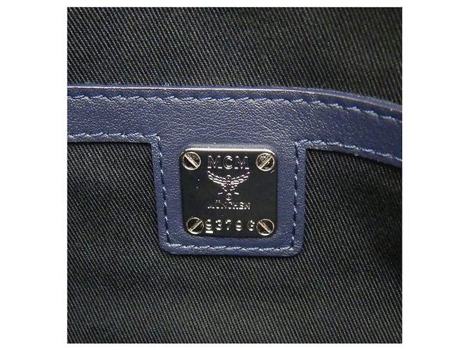 Borsa Crossbody MCM Visetos Blu navy - vista 18