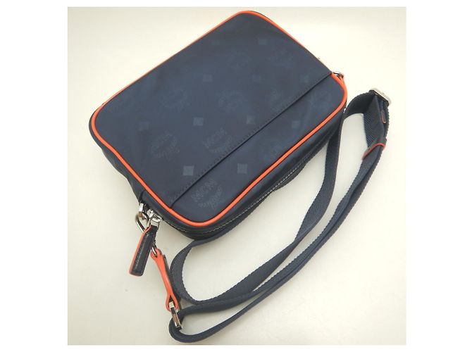 Borsa Crossbody MCM Visetos Blu navy - vista 3