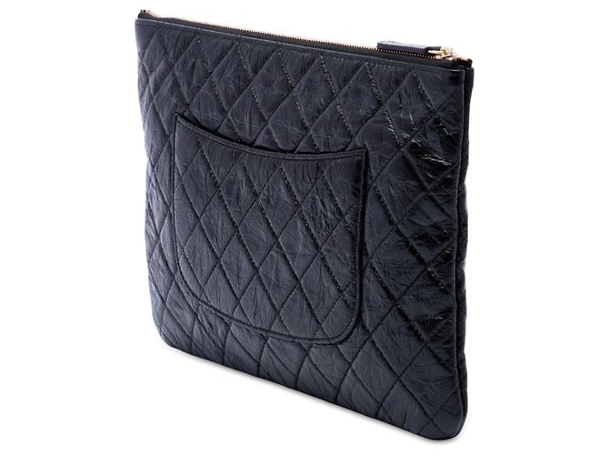 Chanel Clutch Night by the C O Case in vitello grana grossa nero Medium - vista 2