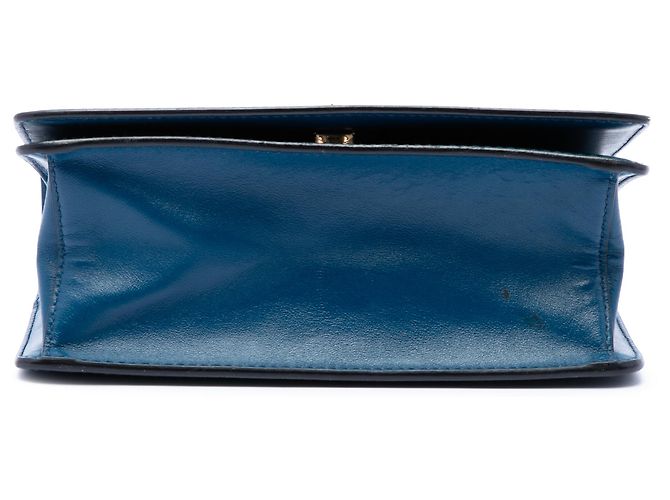 Prada Mini Bolso Bandolera con Solapa y Cadena de Saffiano Azul - vista 3