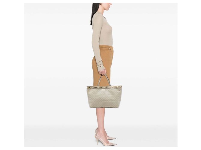 Tote Gucci White Guccissima Babouska Bianco Crudo - vista 7