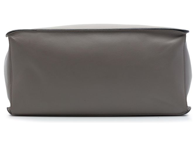 Borsa Satchel Prada City Calf Etiquette Grigia Marrone - vista 3