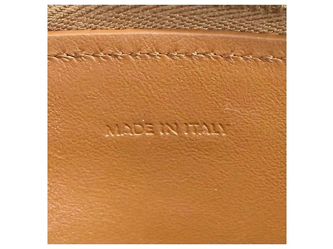 Céline Clutch con catena Celine Cuir Triomphe in pelle di vitello liscia marrone - vista 5