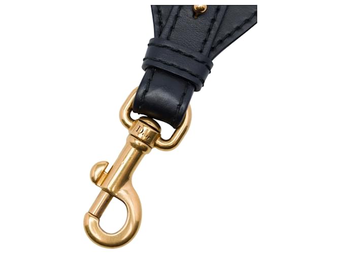 Dior Red Canvas Logo Embroidered Shoulder Strap Brown - view 3