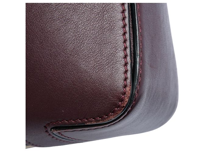 Burberry Red Small Haymarket Check Nylon and Leather Dickens Crossbody - vista 8