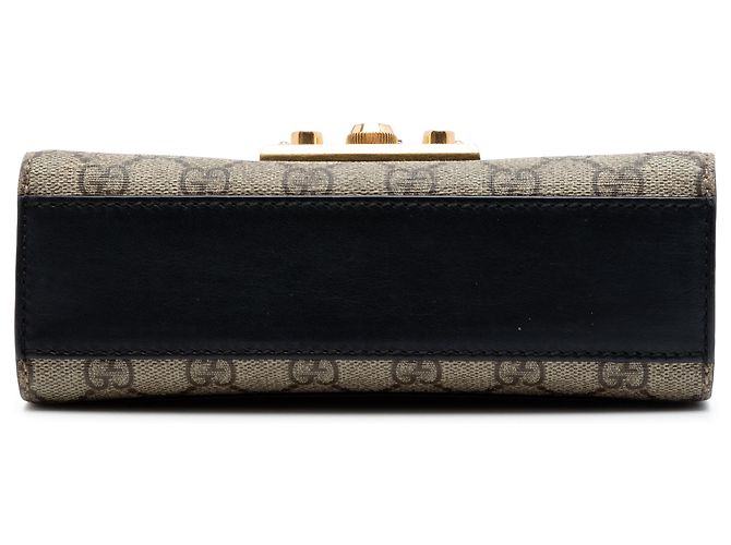 Gucci Beige Small GG Supreme Padlock Crossbody - vista 3