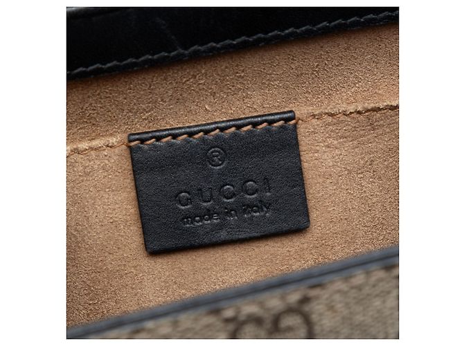 Gucci Beige Small GG Supreme Padlock Crossbody - vista 5