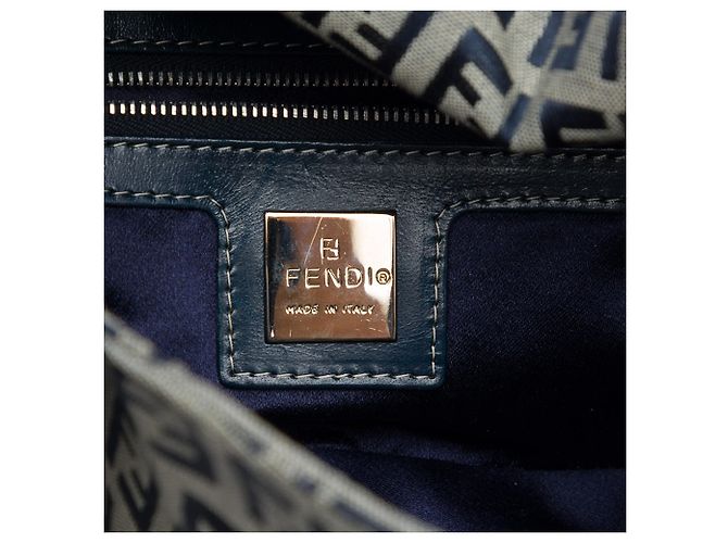 Borsa a tracolla Fendi Gray Zucchino Double Flap Marrone - vista 5
