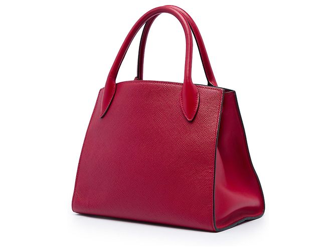 Prada Bolso Top Handle Monochrome de piel Saffiano rojo Small Roja - vista 2