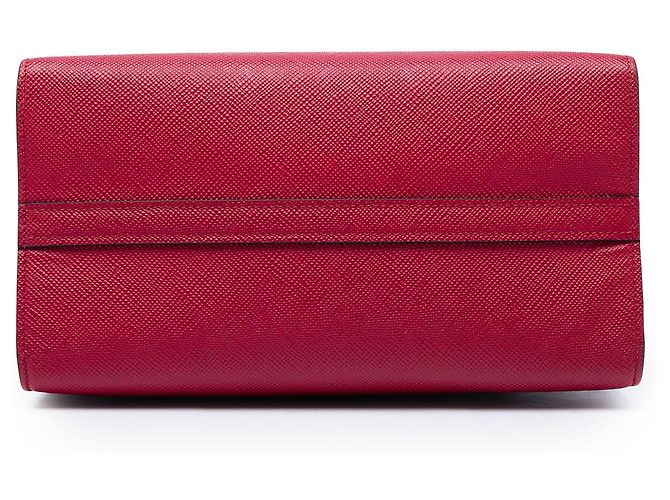 Prada Bolso Top Handle Monochrome de piel Saffiano rojo Small Roja - vista 3