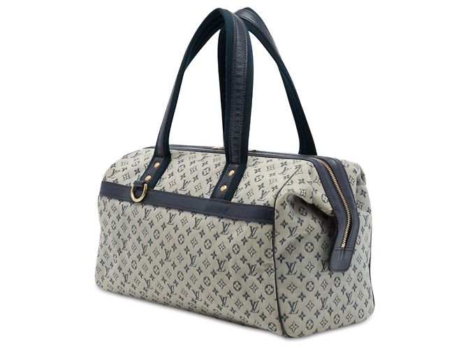 Louis Vuitton Gray Monogram Mini Lin Josephine GM Marrone Grigio - vista 2
