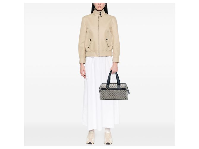 Louis Vuitton Gray Monogram Mini Lin Josephine GM Marrone Grigio - vista 6