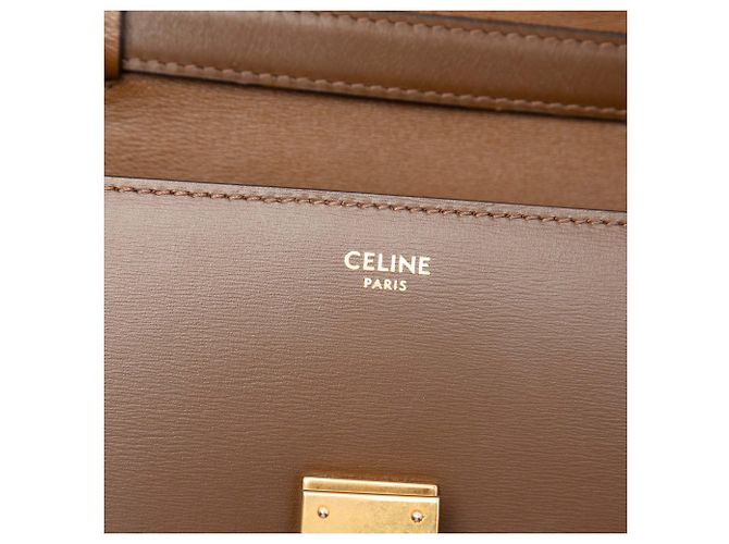 Céline Celine Brown Teen Calfskin Classic Box Marrone - vista 5
