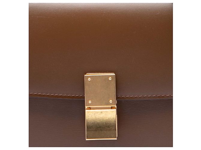 Céline Celine Brown Teen Calfskin Classic Box Marrone - vista 6