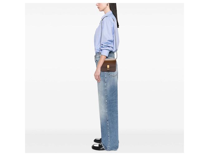 Céline Celine Brown Teen Calfskin Classic Box Marrone - vista 7