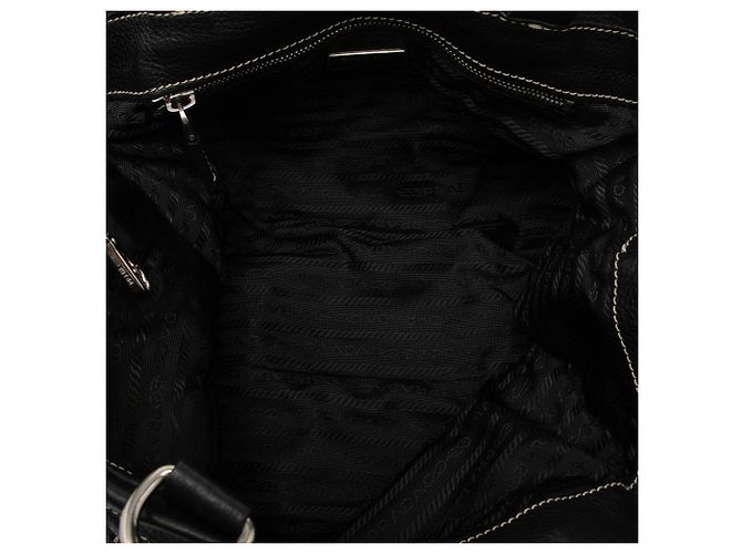 Prada Tessuto Tote mit Vitello-Besatz in Schwarz - Ansicht 4