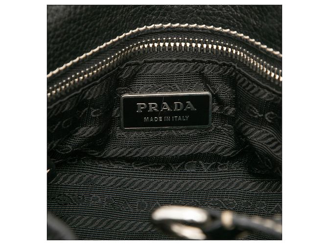Prada Tessuto Tote mit Vitello-Besatz in Schwarz - Ansicht 5