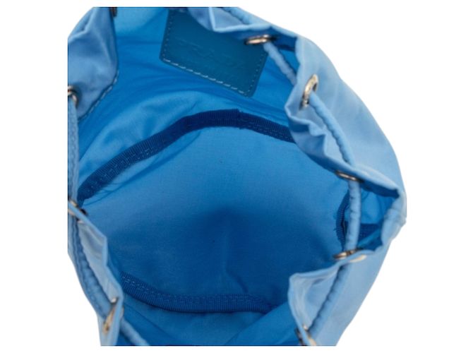 Pouch con coulisse Prada in Tessuto blu Blu chiaro - vista 4