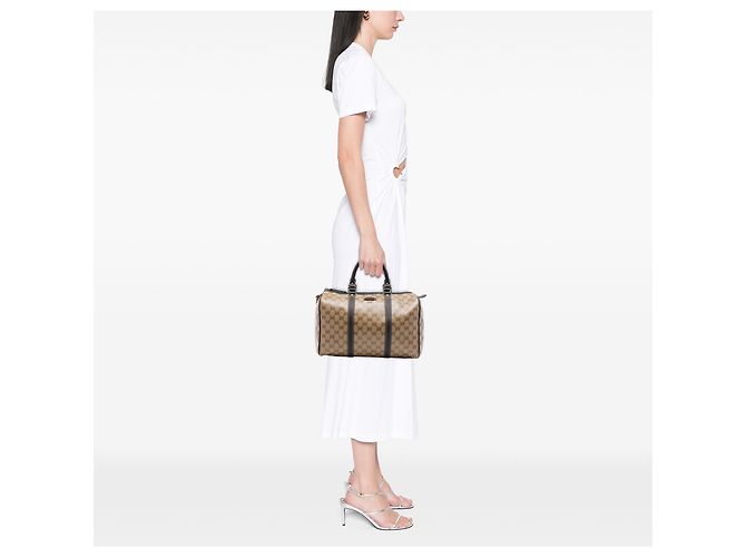Borsa Boston Gucci Beige Medium GG Crystal Joy - vista 6