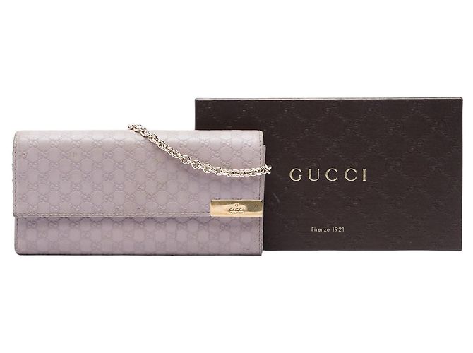 Portafoglio con catena Gucci Purple Microguccissima Dice Porpora - vista 6