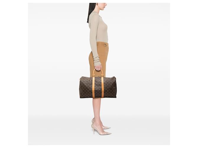 Louis Vuitton Brown Monogram Keepall 45 Marrone - vista 6