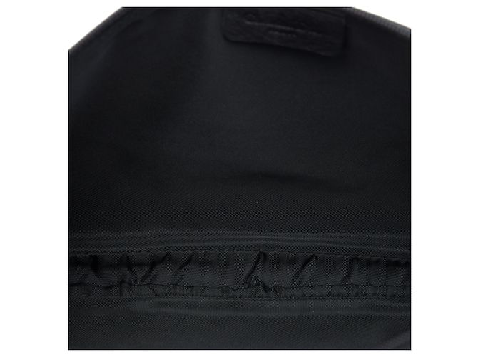 Clutch Dior de piel de becerro granulada negra con logo Negro - vista 4