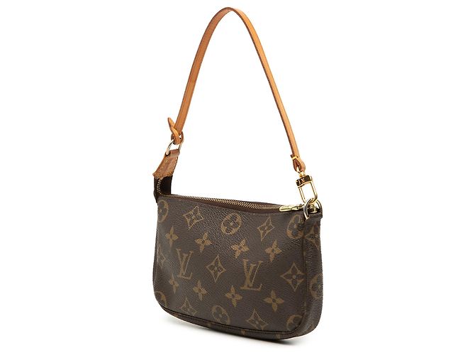 Louis Vuitton Brown Monogram Mini Pochette Accessoires Marrone - vista 2