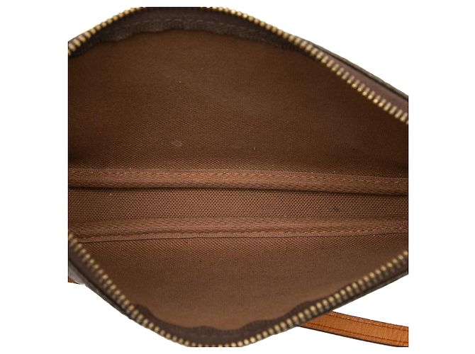 Louis Vuitton Brown Monogram Mini Pochette Accessoires Marrone - vista 4