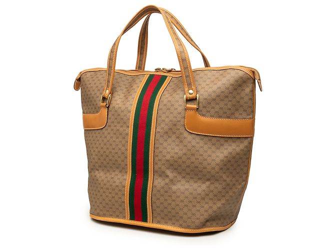 Borsa Tote Gucci Brown Micro GG Supreme Web Marrone Marrone chiaro - vista 2