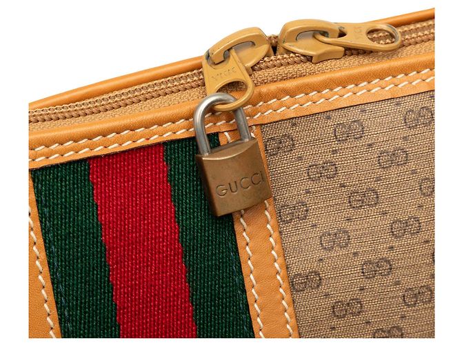 Borsa Tote Gucci Brown Micro GG Supreme Web Marrone Marrone chiaro - vista 6