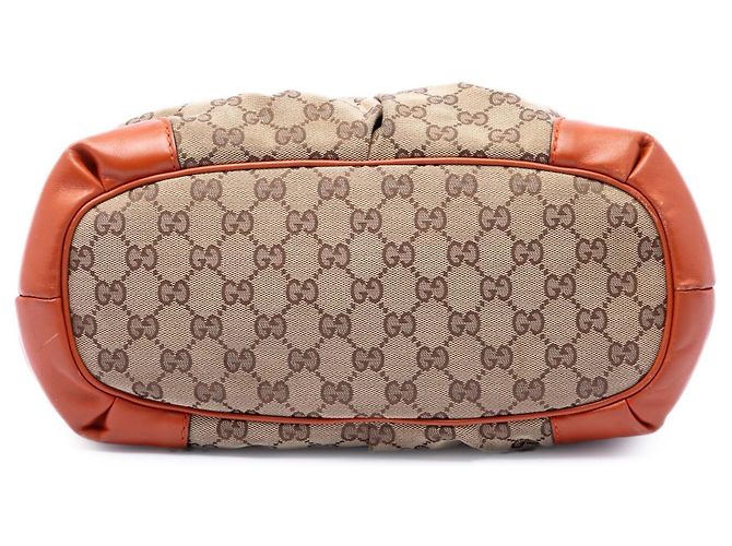 Borsa Satchel Gucci Beige GG Canvas Sukey - vista 3