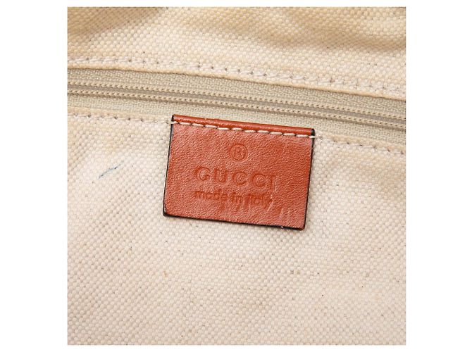 Borsa Satchel Gucci Beige GG Canvas Sukey - vista 5