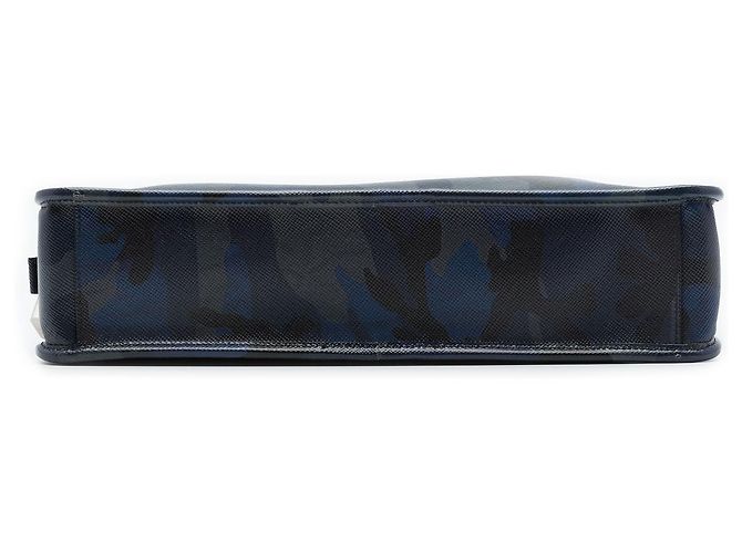 Borsetta Prada Blue Saffiano con stampa camouflage - vista 3