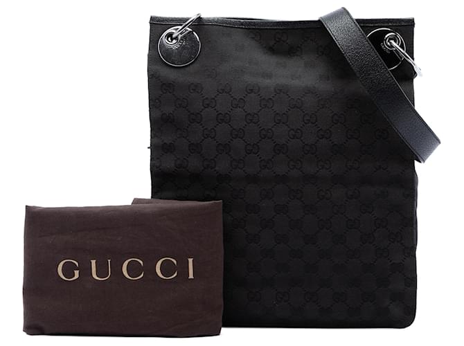Borsa a tracolla Gucci Black GG Canvas Eclipse Nero - vista 7