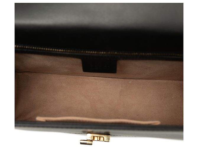 Bolso Satchel Gucci Sylvie Small de piel de becerro negra con Web Negro - vista 4