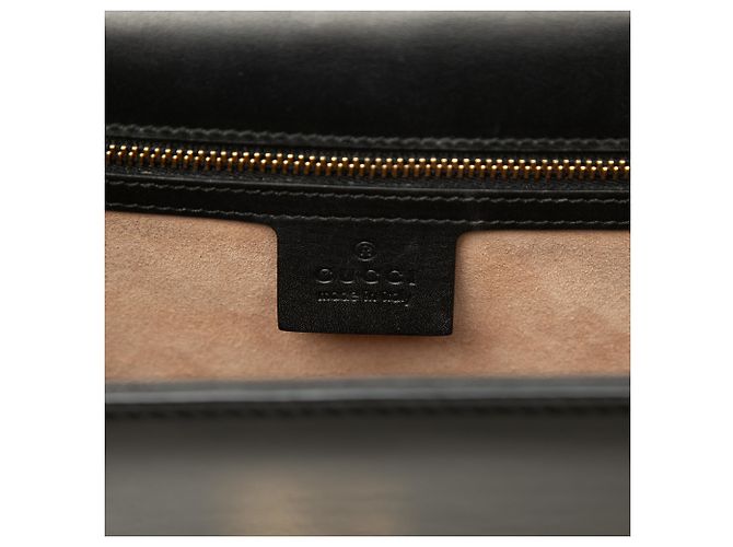 Bolso Satchel Gucci Sylvie Small de piel de becerro negra con Web Negro - vista 5