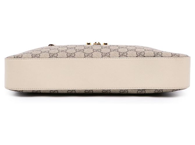 Padlock Borsa a tracolla Gucci Beige Medium GG Supreme con lucchetto - vista 3