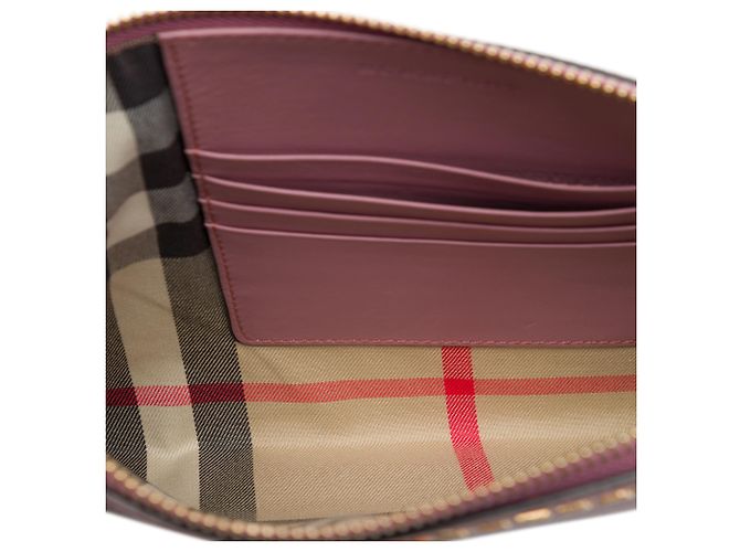 Borsa a tracolla Burberry Peyton in pelle rosa D'oro - vista 4