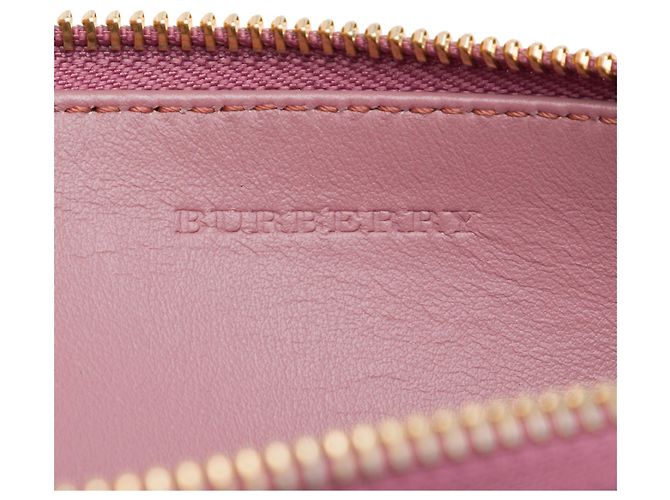 Borsa a tracolla Burberry Peyton in pelle rosa D'oro - vista 5
