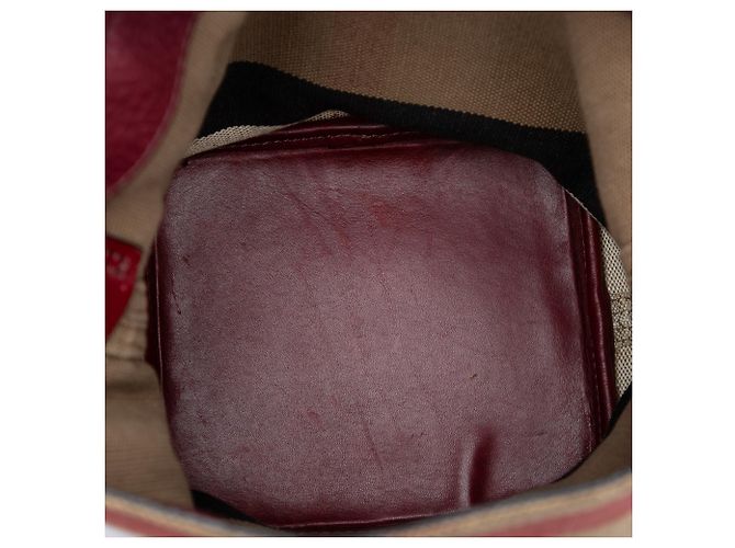Borsa a secchiello Burberry Ashby con nappe in tela Mega Check marrone Mini Marrone chiaro - vista 4