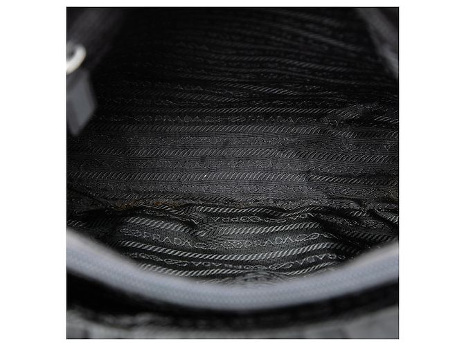 Borsa Prada City Tote in Tessuto nero - vista 4