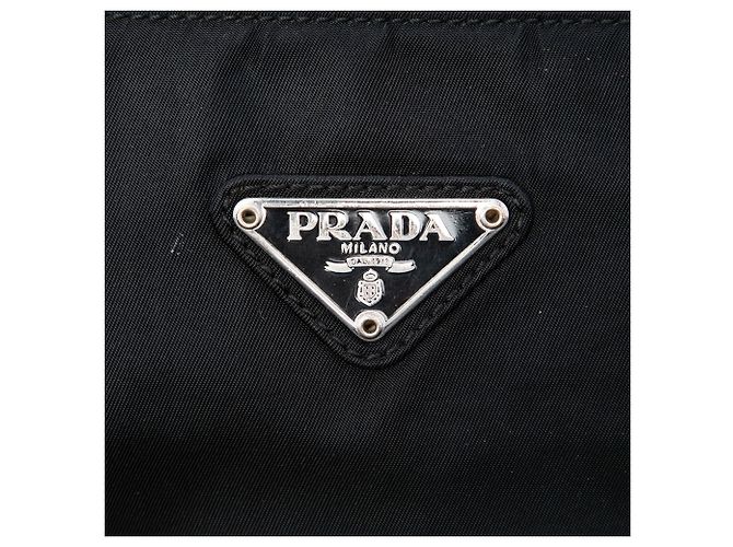 Borsa Prada City Tote in Tessuto nero - vista 5
