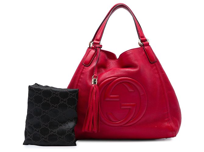 Gucci Soho Cellarius Tote Mittel aus rotem Kalbsleder - Ansicht 6