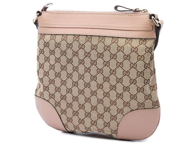 Borsa a tracolla Gucci Mayfair in tela GG beige - vista 2