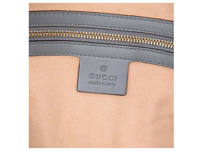 Borsa Boston Gucci Guccissima Grigia Marrone - vista 5