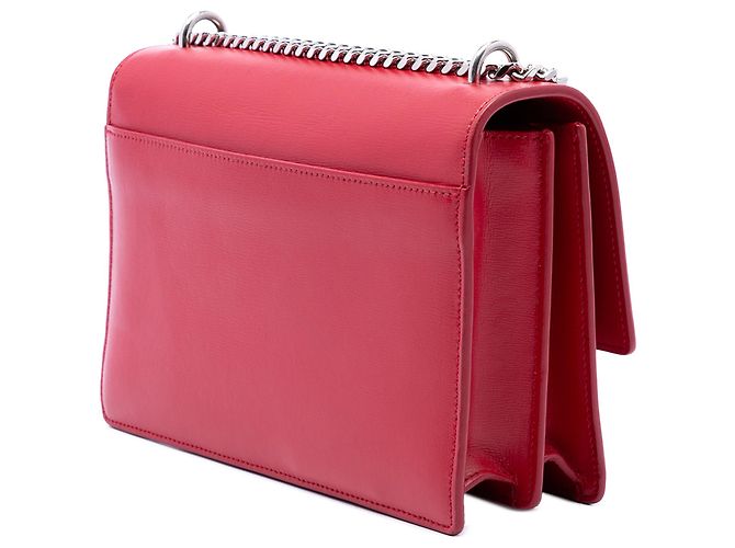 Saint Laurent Red Medium Calfskin Monogram Sunset Crossbody Rosso - vista 2